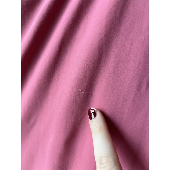 Lululemon Tank Top Medium 8 Mesh Panel Wide Strap Stretchy Salmon Pink Athletic - Picture 10 of 16